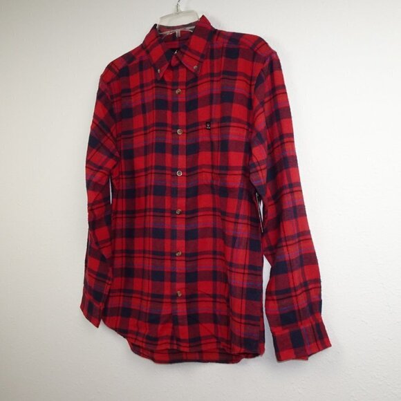 Realtree Flannel Shirt Men's Size S Red Plaid Long Sleeve Button-up - Picture 3 of 9